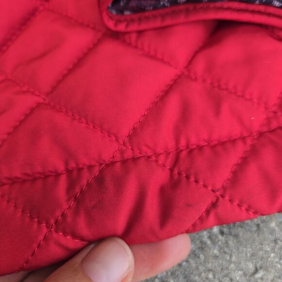 Talbots Woman’s Red Quilted Full Zip Lightweight Jacket Sz 3X Pockets - Picture 6 of 9